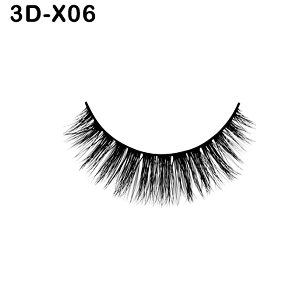 3 Pairs Mink Hair Imitation Thick False Eyelashes Natural Curly Lashes Extension