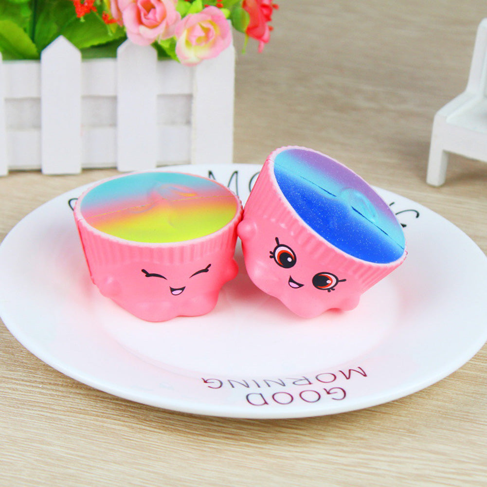 2Pcs Squishy Slow Rising Galaxy Broccoli Cake Stress Reliever Kids Squeeze Toys