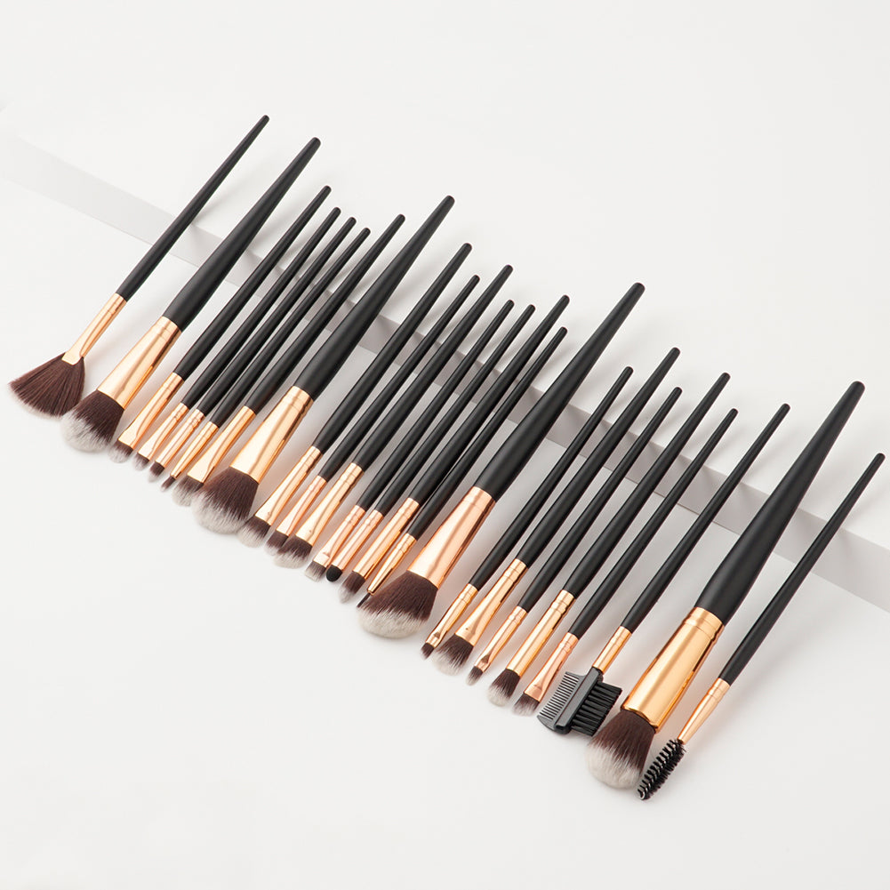 24Pcs Pro Makeup Foundation Powder Eye Shadow Liner Lip Nose Brushes Set Beauty
