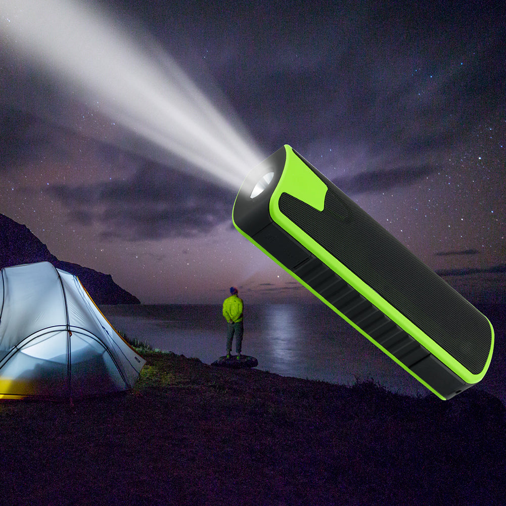 Portable Wireless Bluetooth Speaker Bass Outdoor Flashlight Multiuse Sound Box