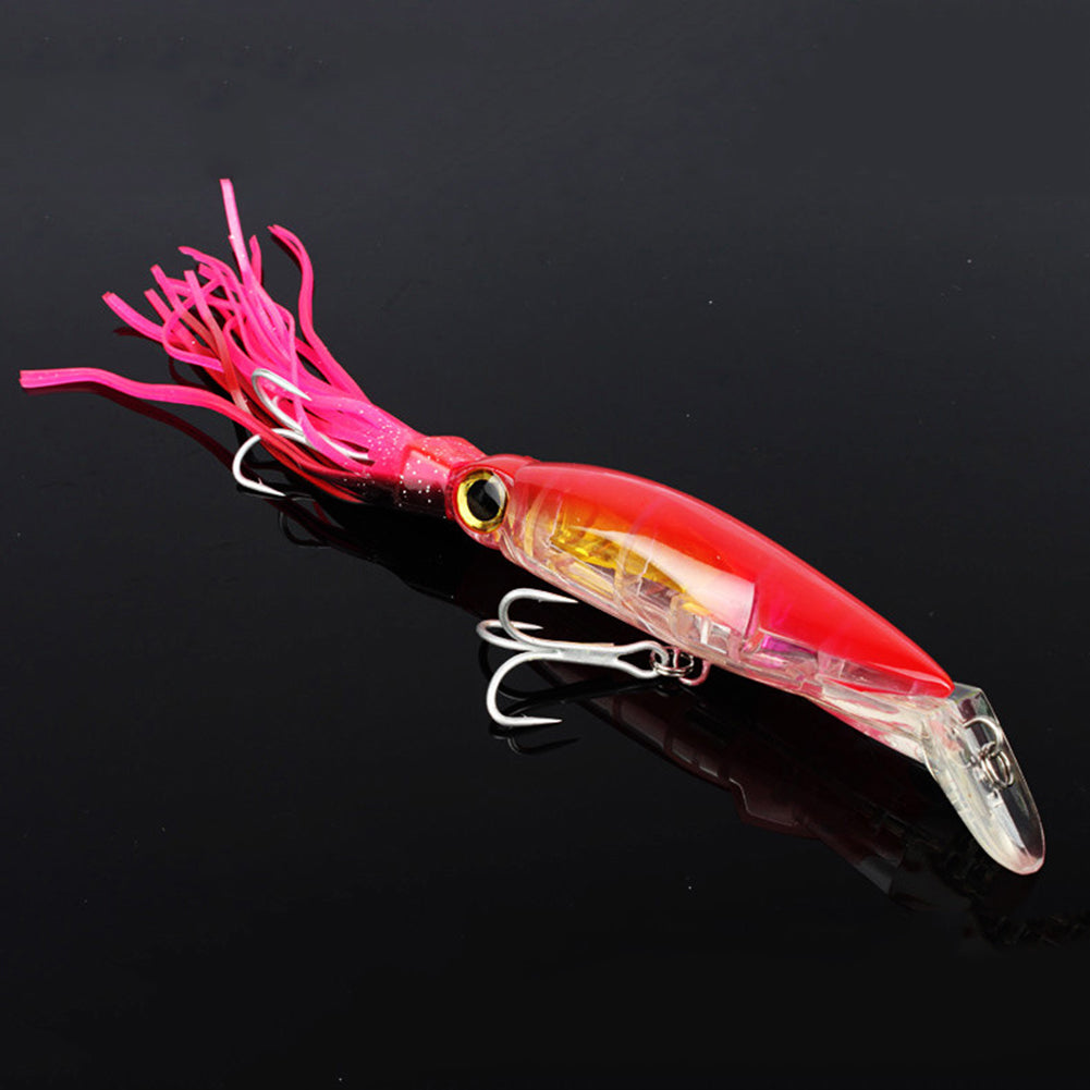24cm Fishing Lures Artificial Squid Hard Baits Tentacles Sharp Hook Tackle Tool
