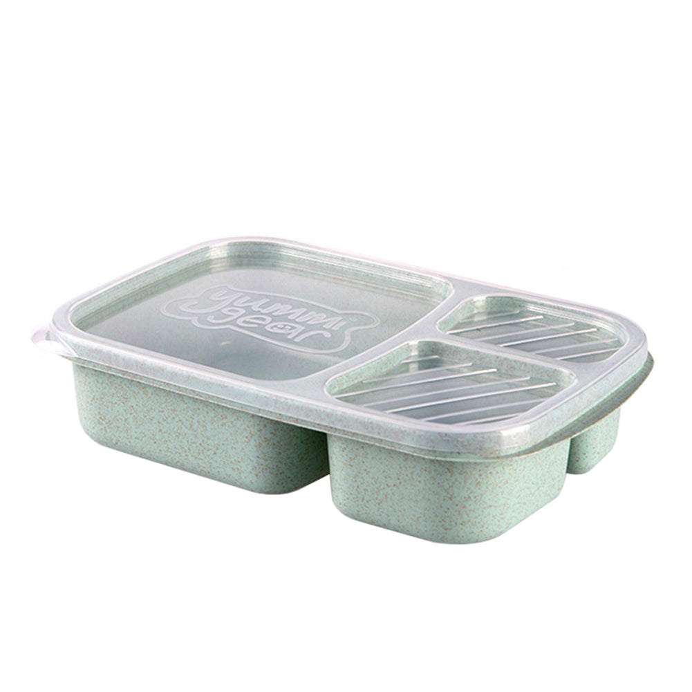3 Compartments PP Lunch Box Food Storage Container for Kids Adults Picnic