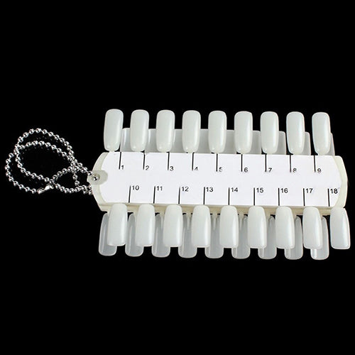 36 Tips Nail Art Polish Display Palette Paint Practice Color Chart with Chain