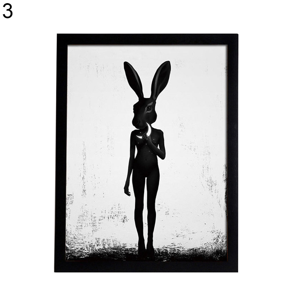 Nordic Black and White Figure Wall Art Canvas Painting Unframed Home Decoration