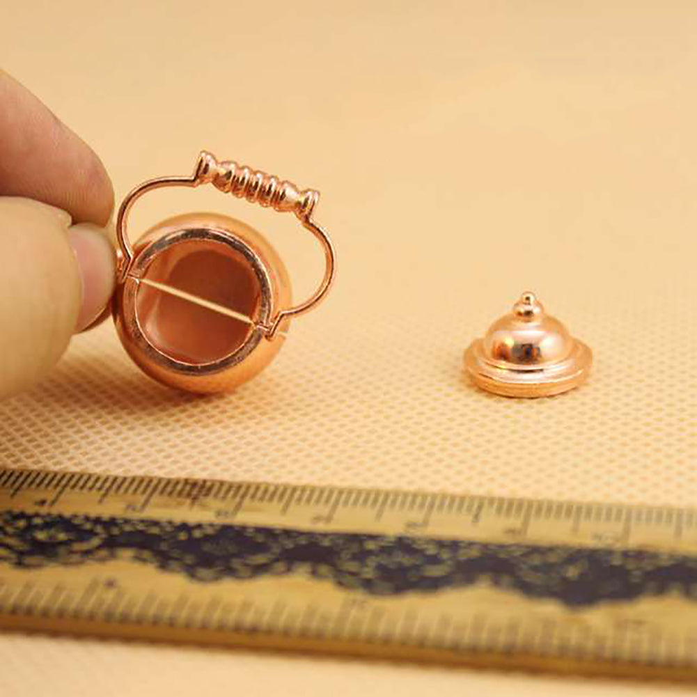 Tea Kettle Pot Play Furniture Toy for 1/12 Dollhouse Miniature Kitchen Accessory