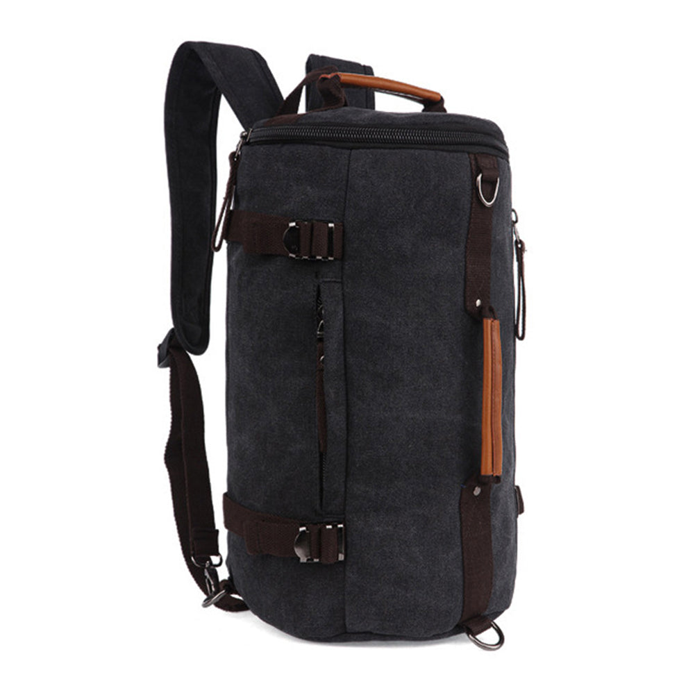 Men Vintage Canvas Backpack Camping Gym Zip Luggage Sports Travel Crossbody Bag