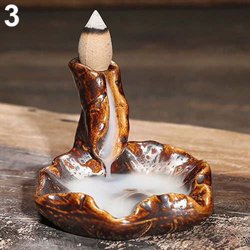 Classic Chinese Style Ceramic Incense Burner Holder Ornament Buddhist Censer