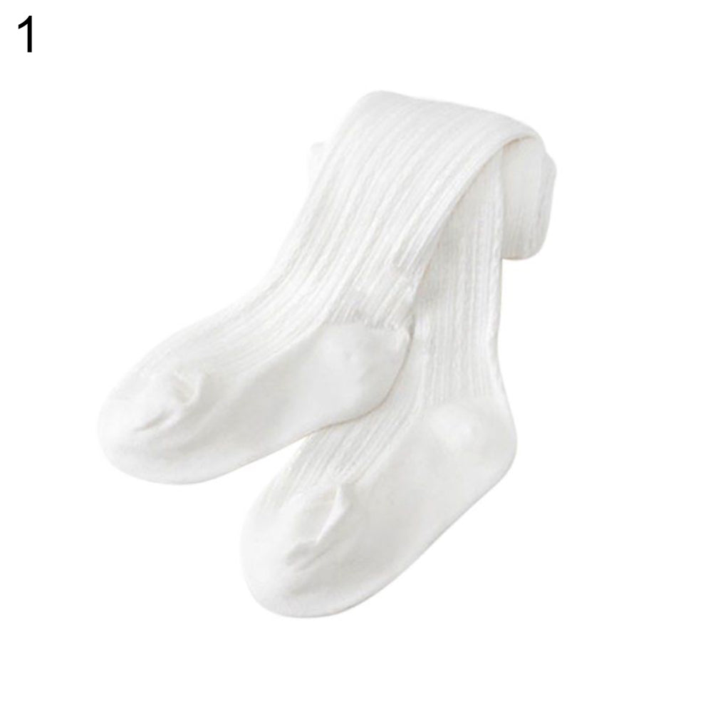 Kids Girls Solid Color Warm Cotton Pantyhose Dance Long Socks Stockings Leggings