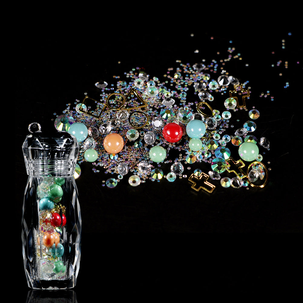 Mini Faux Pearl Rhinestone Stone Nail Art Decoration Salon DIY Manicure Tool