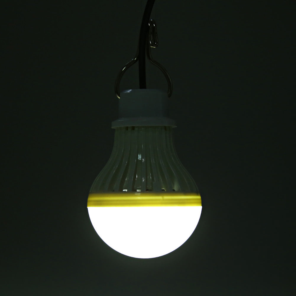 Portable 5W 5V USB LED Light Bulb Home Emergency Outdoor Camping Switch Lamp