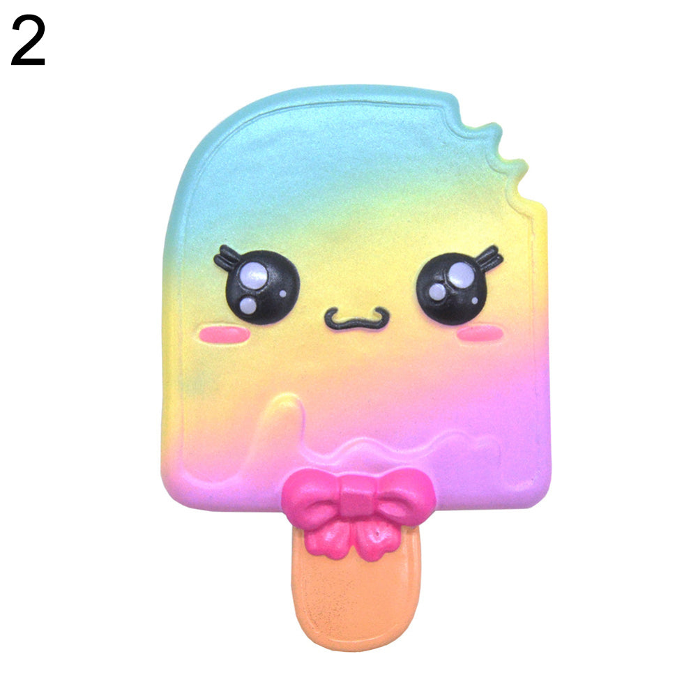 Kawaii Colorful Cartoon Ice Lolly Slow Rising Squeeze Decompression Toy Gift
