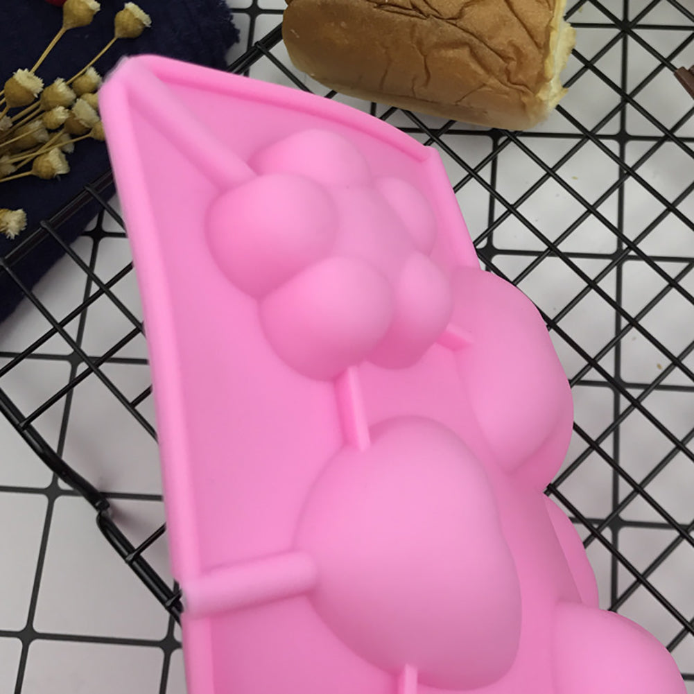 Heart Bowknot Flower DIY Lollipop Chocolate Candy Ice Lolly Silicone Baking Mold