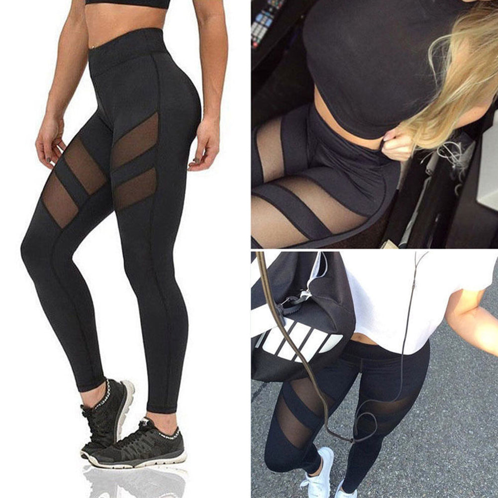 Women Sexy Yoga Fitness Leggings Running Gym Slim Stretch Sports Pants Trousers