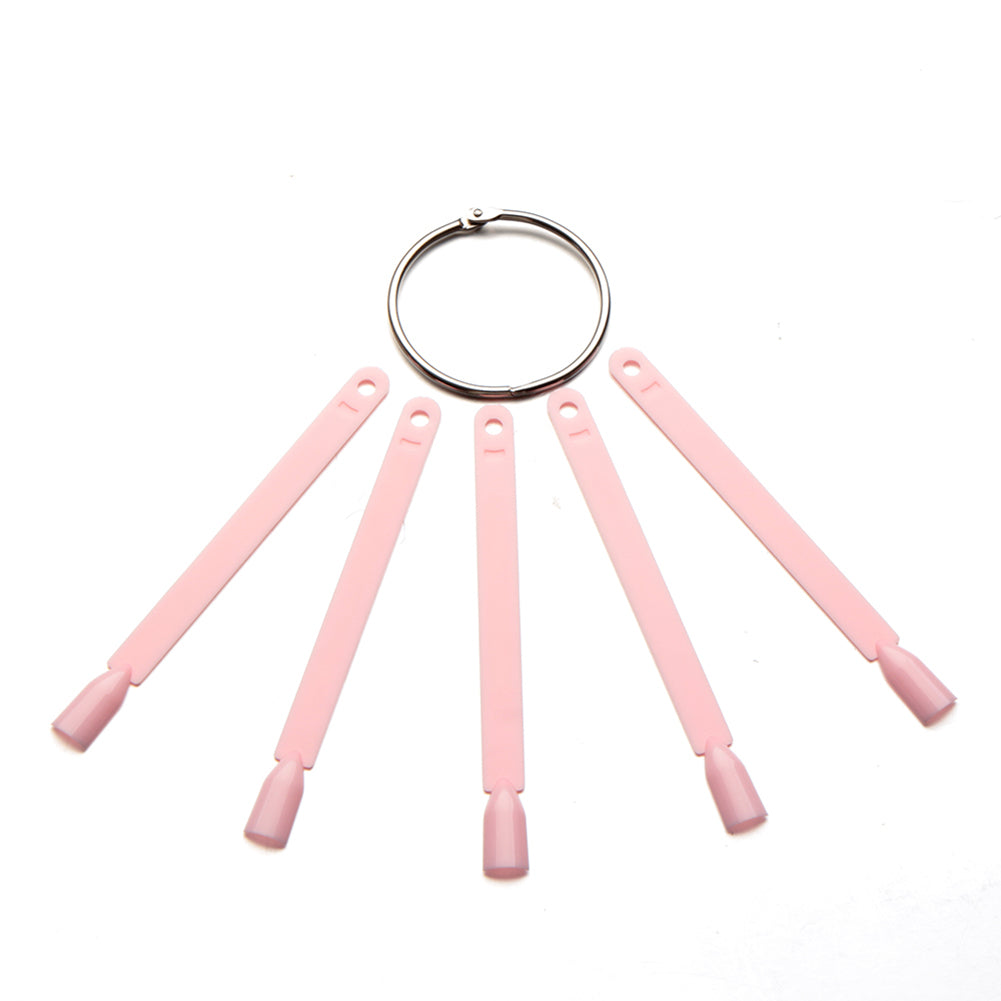 50Pcs Nail Art Polish Gel Design Display Palette Color Chart with Ring Handle