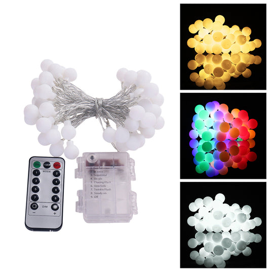 50LED Ball Shaped 8Modes Fairy String Light Christmas Wedding Home Party Decor