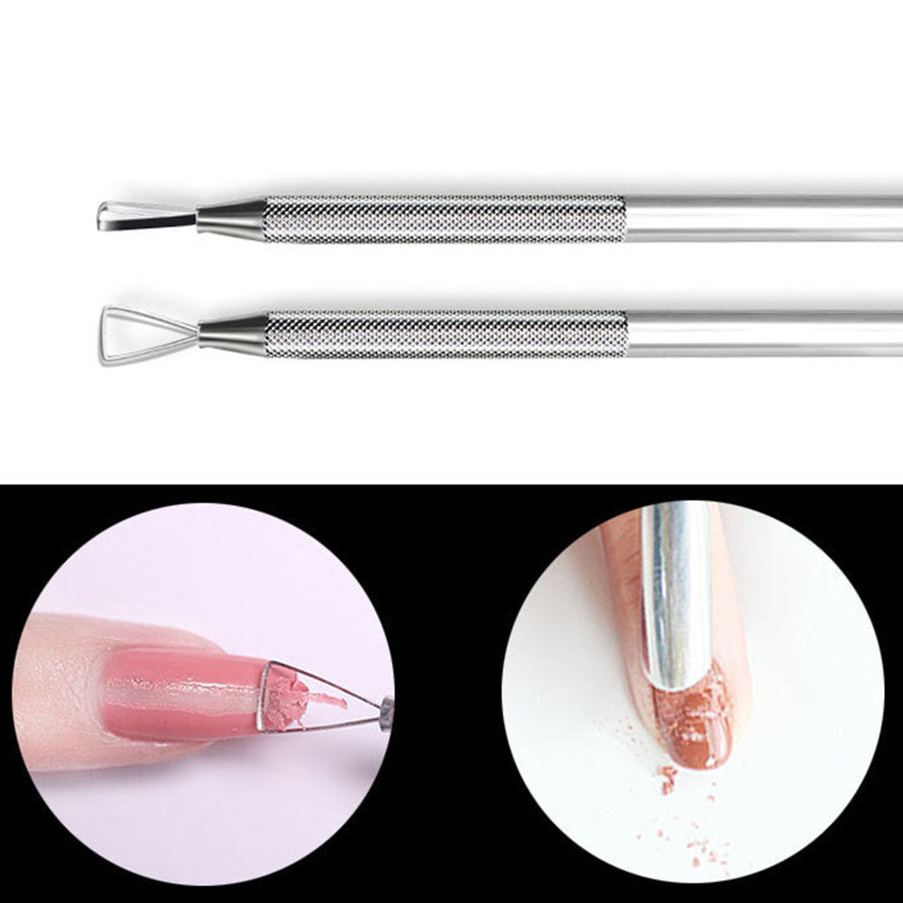 Women Nail Art Gel Remove Tool Stainless Steel Pusher Pedicure Manicure Cleaner