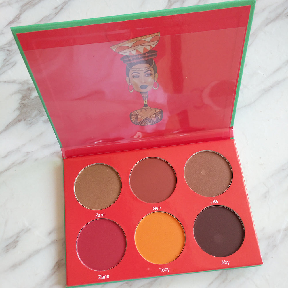 6 12 16 Colors Glitter Matte Effect Powder Eyeshadow Palette Eye Cosmetic Makeup