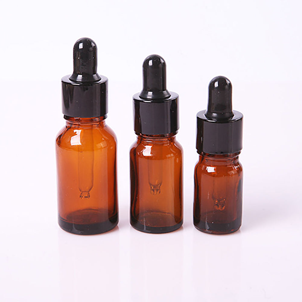5ml-100ml Mini Amber Glass Liquid Reagent Pipette Bottle Eye Dropper Empty