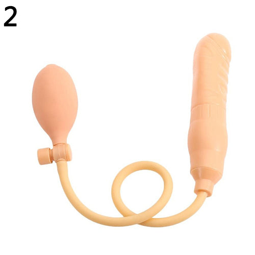 Smooth Inflatable Dildo Pump Sexy Toy Butt Plug Blow Up Health Care Product