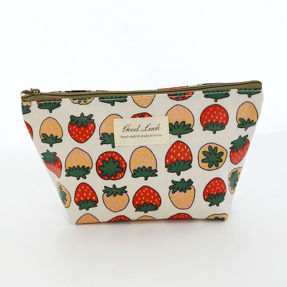 Cartoon Fruit Animals Women Cosmetic Make up Storage Bag Organizer Zipper Pouch
