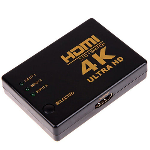 3 in 1 out HDMI Switch Hub Switcher Adapter for 4K*2K HDMI 3D TV HDCP Repeater