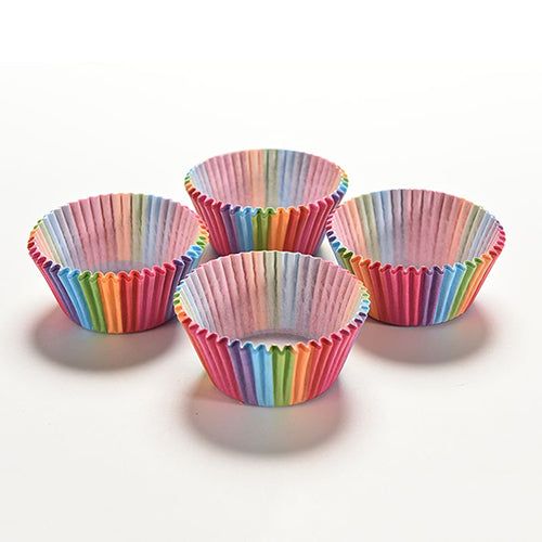 100Pcs Colorful Rainbow Paper Baking Cupcake Cake Liner Muffin Molds Tool