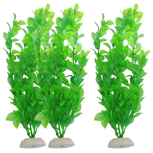 1x Green Aquatic Artificial Fish Tank Plant Aquarium Landscape Decor Water Grass