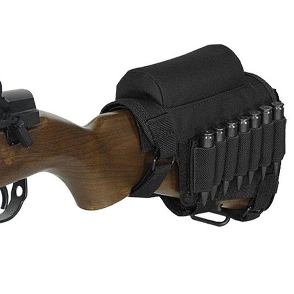 Tactical Nylon Buttstock Cheek Rest with Ammo Carrier Case for .300 .308 Winmag