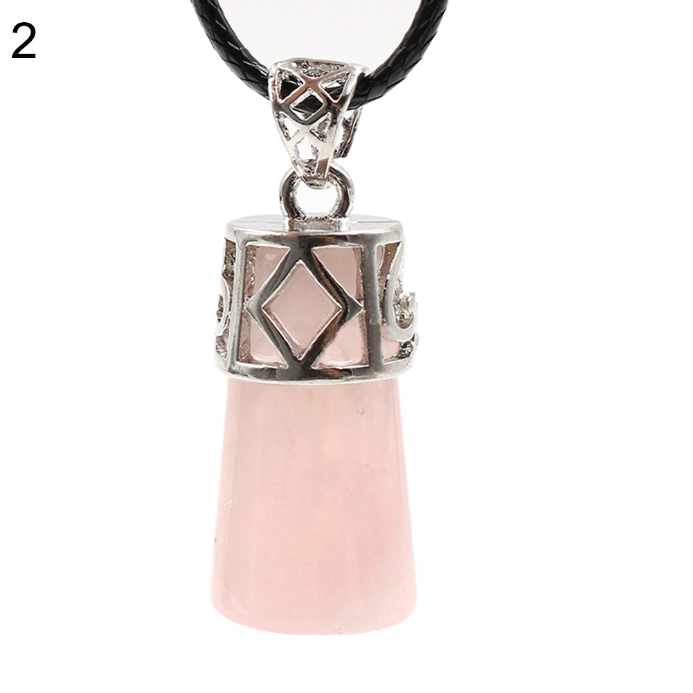 Vintage Cylinder Crystal Faux Gemstones Pendant for Necklace DIY Jewelry Making