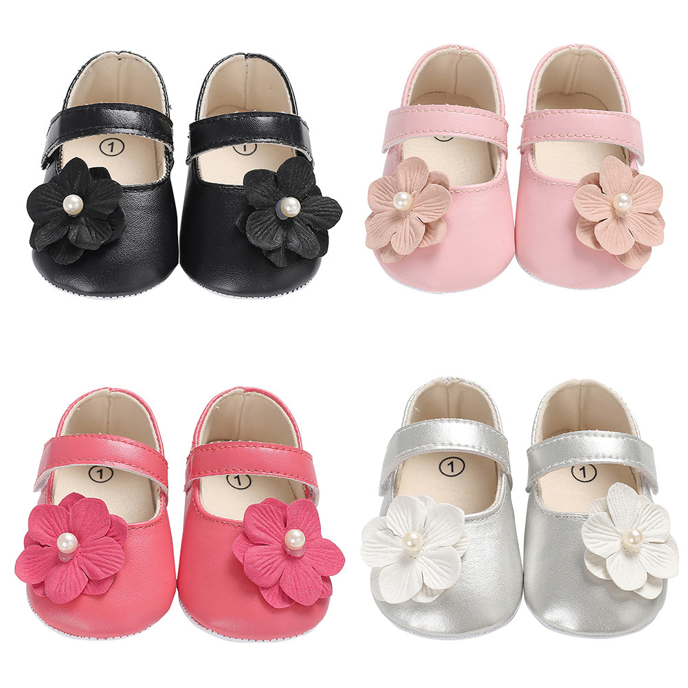 Cute Baby Girls Infants Autumn Flower Shoes Prewalker Footwear First Walker