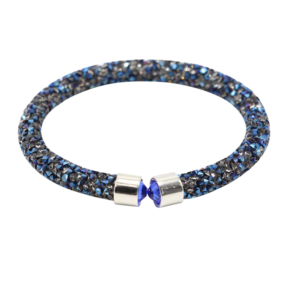 Women Fashion Full Pave Rhinestone Bracelet Open Bangle Jewelry Party Gift