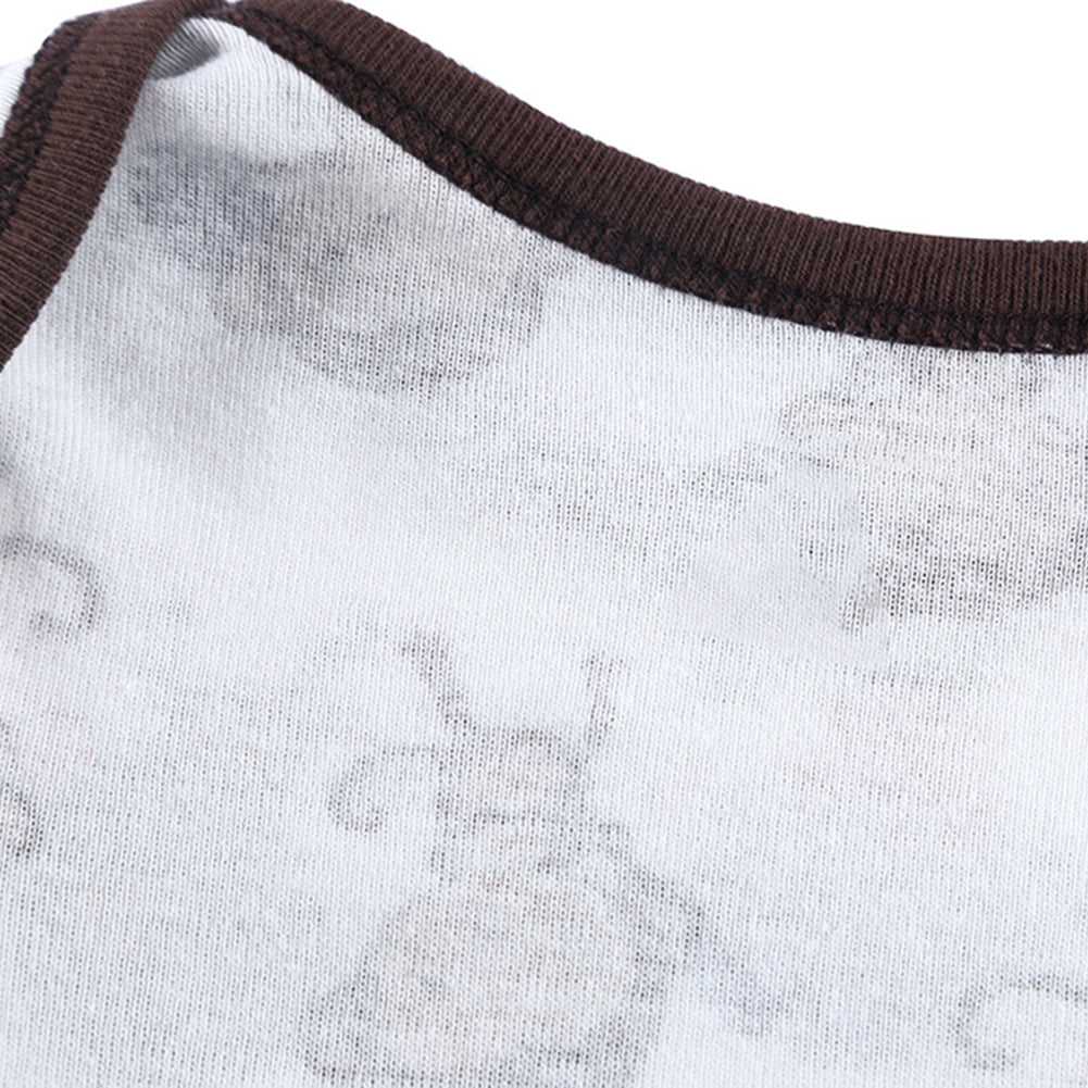 Infant Boy Girl Short Sleeve Romper Baby Cartoon Monkey Soft Cotton Jumpsuit