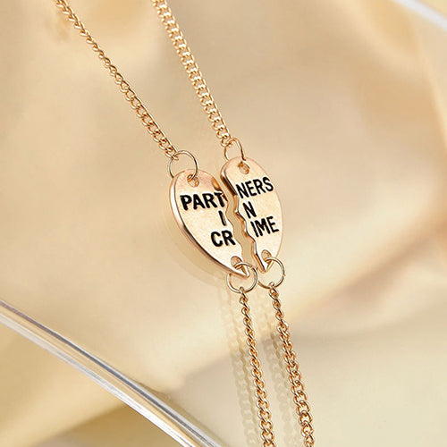 2Pcs Women's Break Heart Chain Partners Best Friend Sisters Bracelets Gift