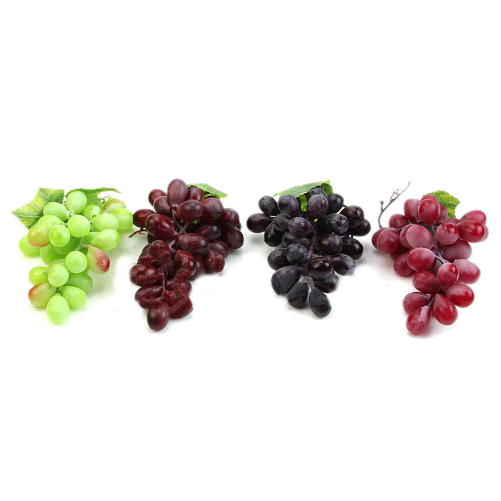 36 Pcs in 1 Bunch Artificial Plastic Grapes Lifelike Fake Fruit Food Home Decor