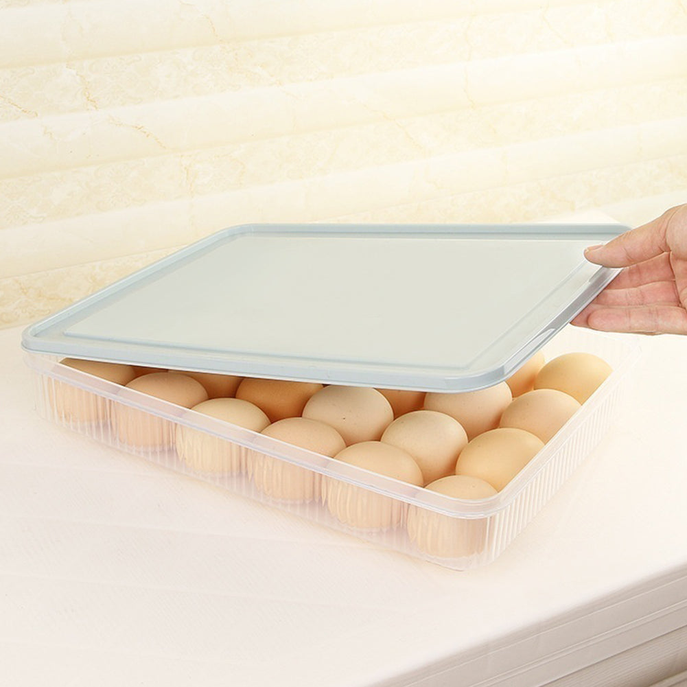 Refrigerator Egg Storage Box 24 Eggs Holder Food Container Plastic Organizer