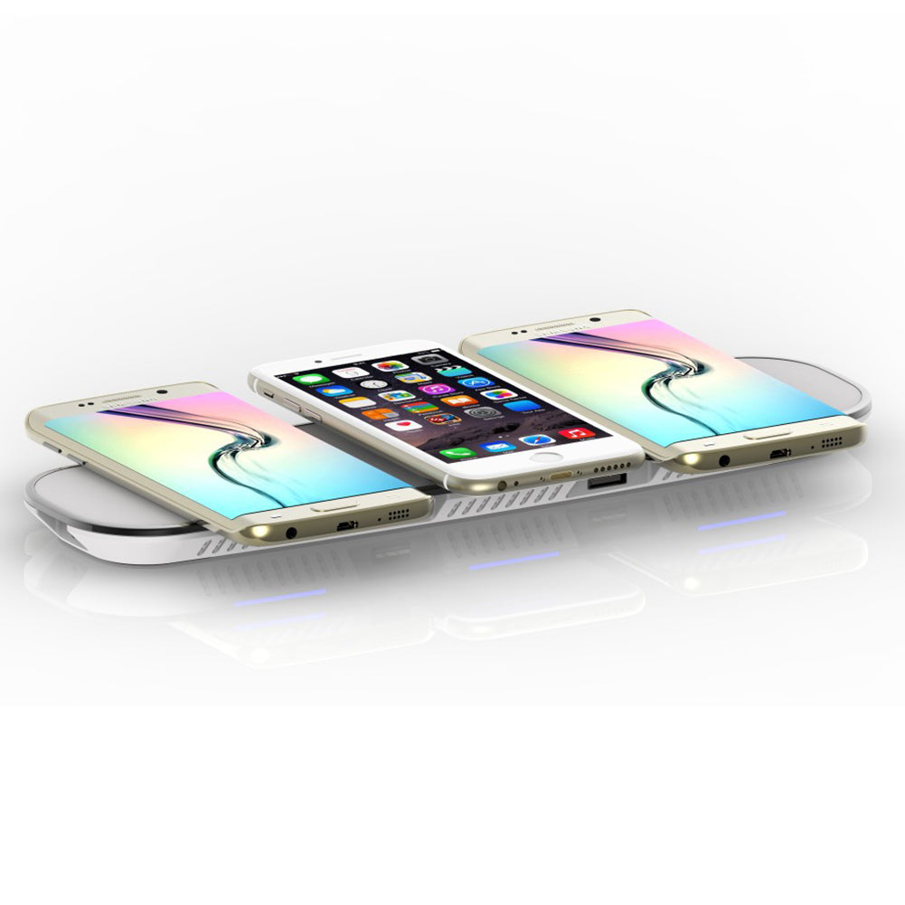 3 Charging Ports Qi Wireless Charger Universal Mobile Phone Fast Charging Tool