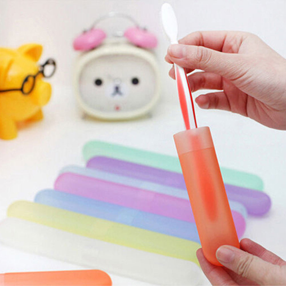 Fashion Travel Hiking Camping Portable Toothbrush Case Storage Holder Cover Box