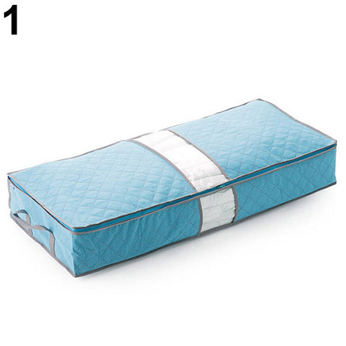 Zipped Clothes Duvet Clothing Pillow  Under Bed Handle Storage Organizer Bag