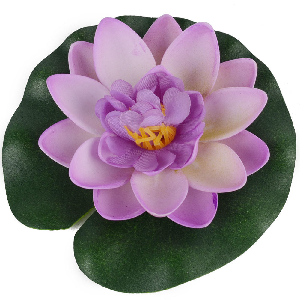 Artificial Water Lily Floating Flower Lotus Home Yard Pond Fish Tank Decor
