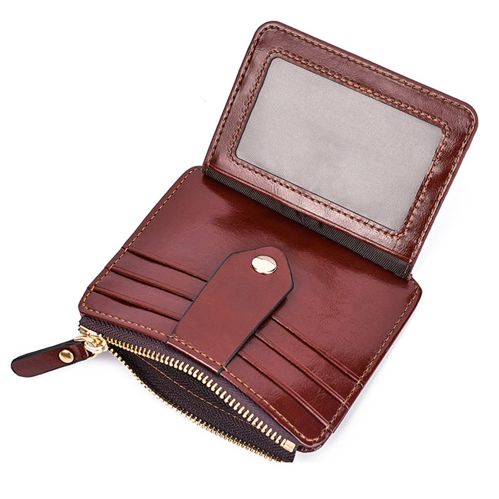 Retro Men Faux Leather Short Wallet Cash Card Organizer Mini Coin Purse Holder