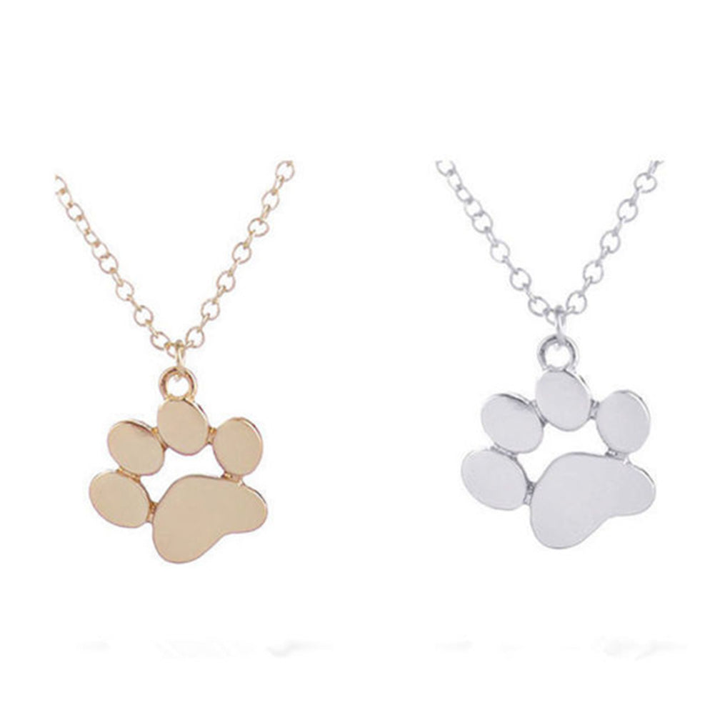 Women's Lovely Pet Cat Dog Paw Pendant Chain Necklace Fashion Jewelry Gift