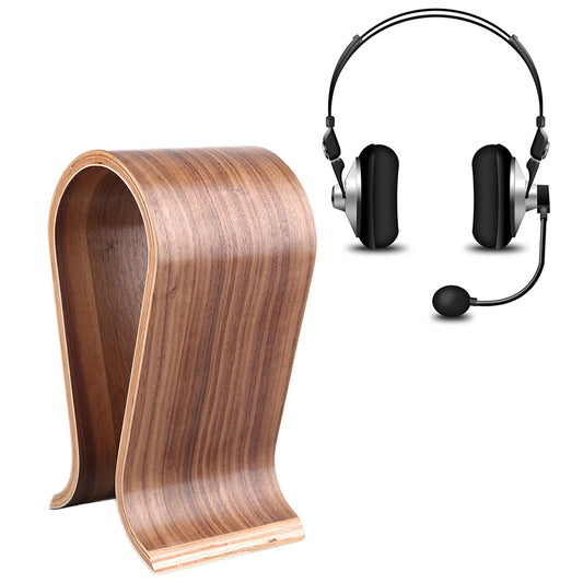 Universal U-Shaped Wooden Stand for On-Ear Over-Ear Around-Ear Headphone Headset