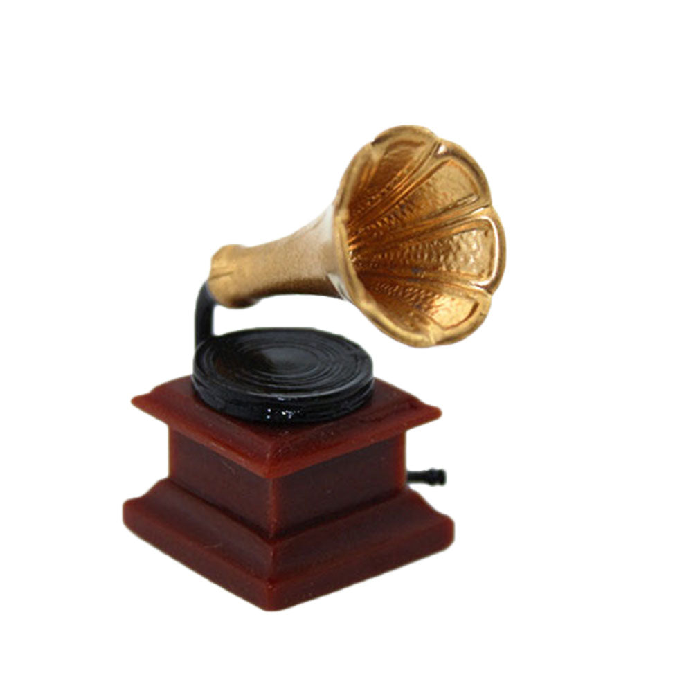 Kids Children Adult Toy Play House Mini Phonograph Dollhouse Accessories Decor