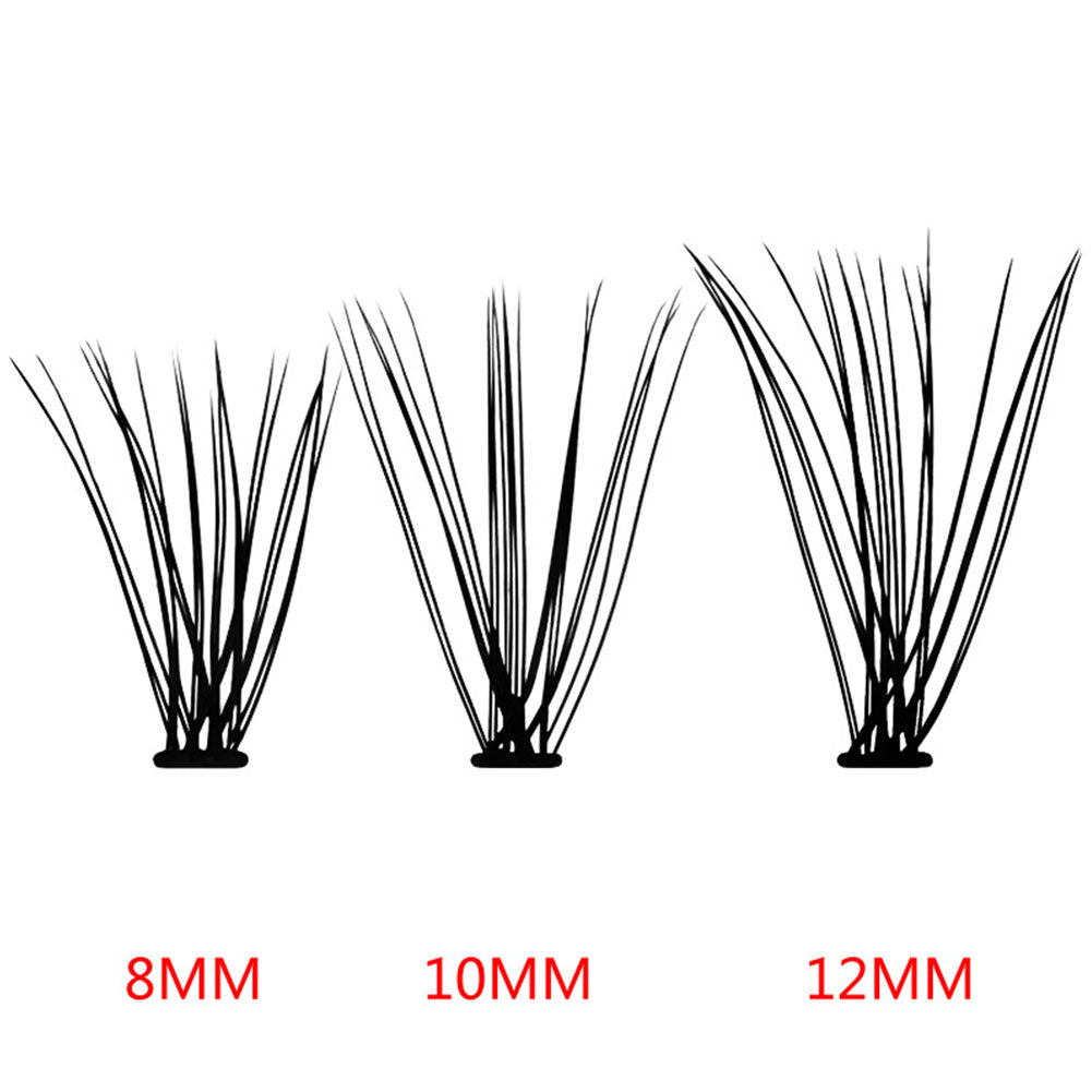 60Pcs/Box Eyelash Extension Handmade False Lashes Cluster Natural Long 8/10/12mm