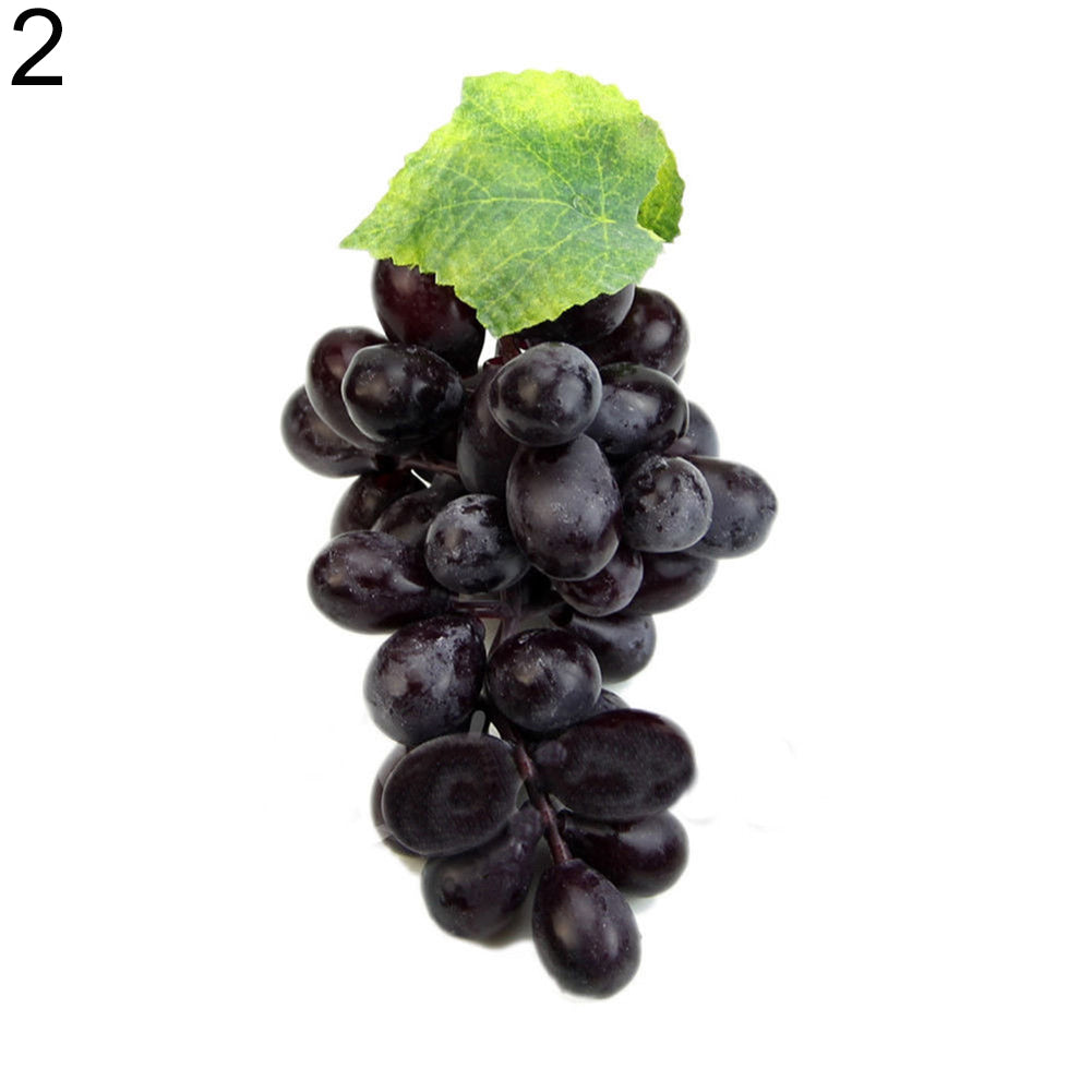 36 Pcs in 1 Bunch Artificial Plastic Grapes Lifelike Fake Fruit Food Home Decor