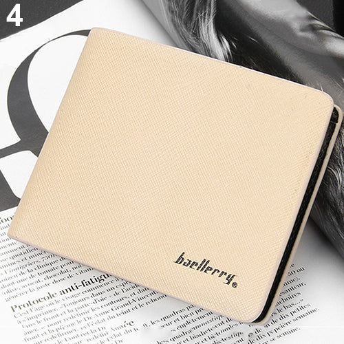 Men Bifold Faux Leather Purse Credit Card Holder Slim Wallet Clutch Billfold