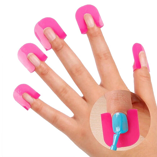 26 Pcs Nail Polish Edge Anti-Flooding Template Clips + 1 Pc Sticker Tool Set