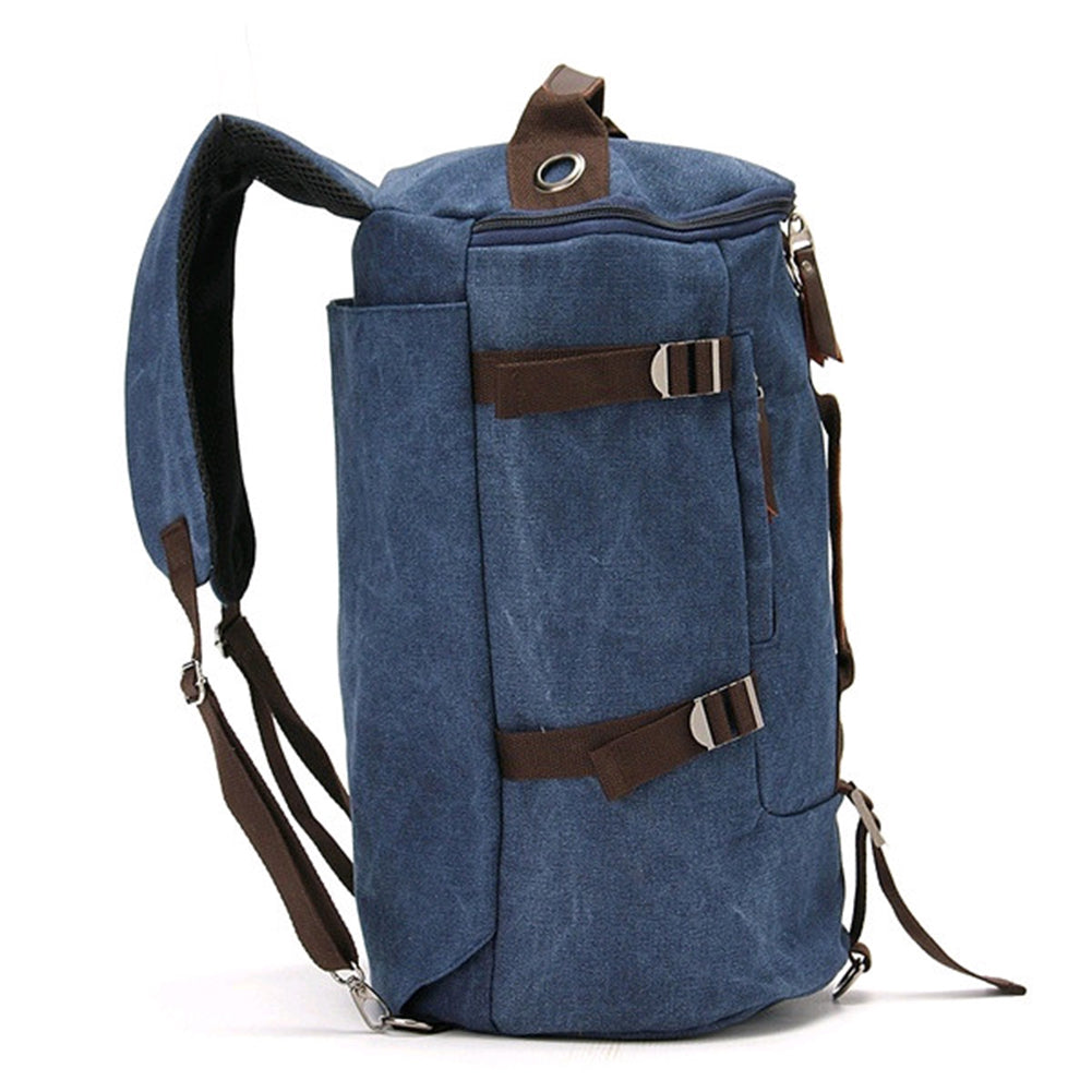 Men Vintage Canvas Backpack Camping Gym Zip Luggage Sports Travel Crossbody Bag