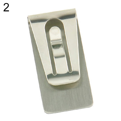 Stainless Steel Slim Pocket Cash Purse Money Clip Wallet ID Credit Card Holder