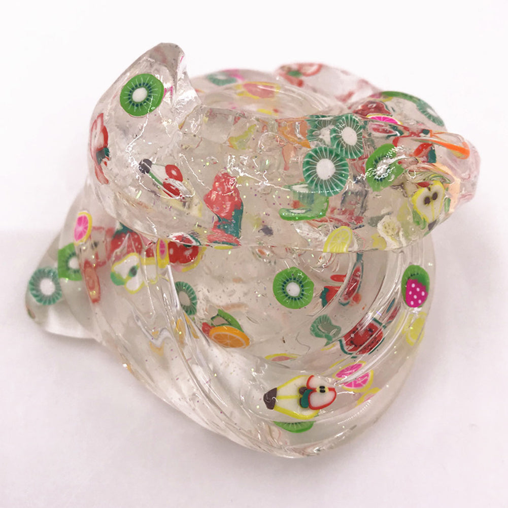 Colorful Soft Slime Fruit Slices Scented Stress Relief Adult Kid Toy Sludge Toys